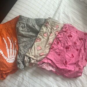 Victoria’s Secret PINK sleep wear boxer pajama shorts size medium bundle of 4